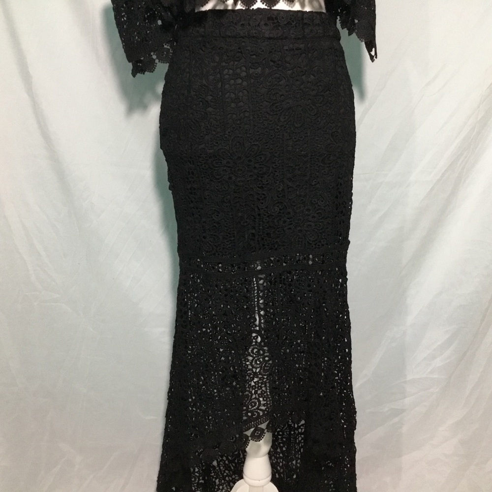 ✨Black Lace Trumpet Skirt Set - Picture 8 of 8